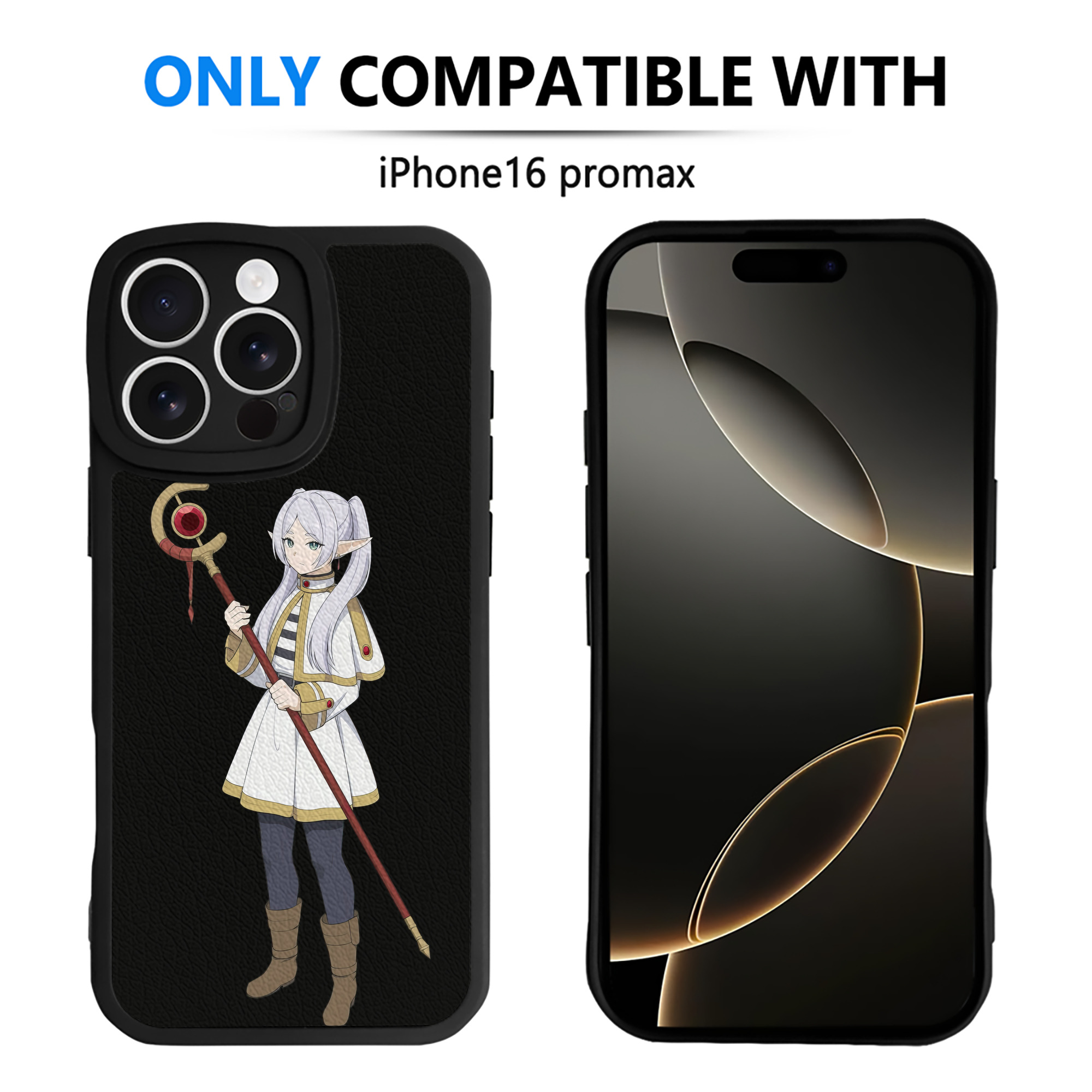 （画像用） 葬送のフリーレン Frieren 【iPhone 16シリーズ対応】シリコンスマホケース（レザー調） 材質：シリコン